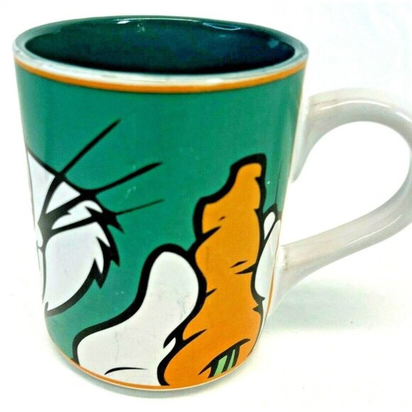 Warner Bros. Looney Tunes Bugs Bunny 1998 Green Coffee Mug Cup Gibson Vintage - Picture 5 of 7